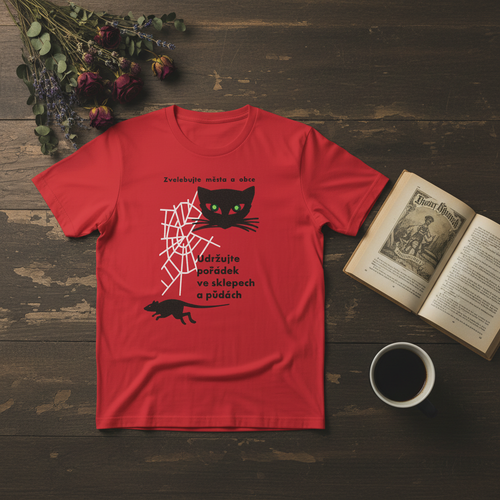 Black Cat Tee – Flat Lay